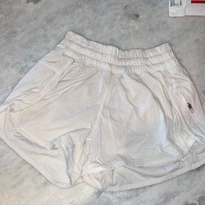 Tracker lululemon white shorts!